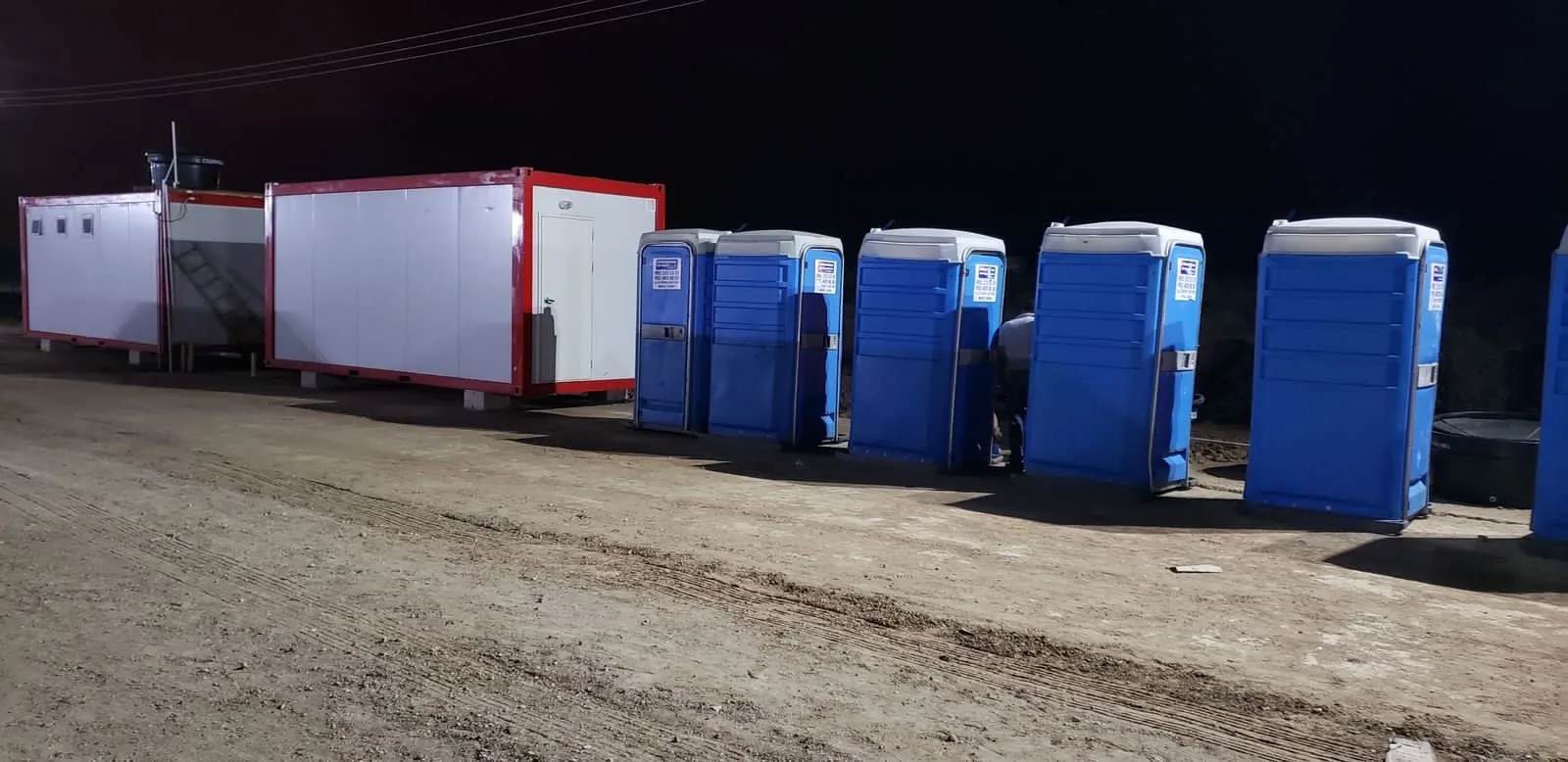 Servicios temporales con módulos y baterías sanitarias